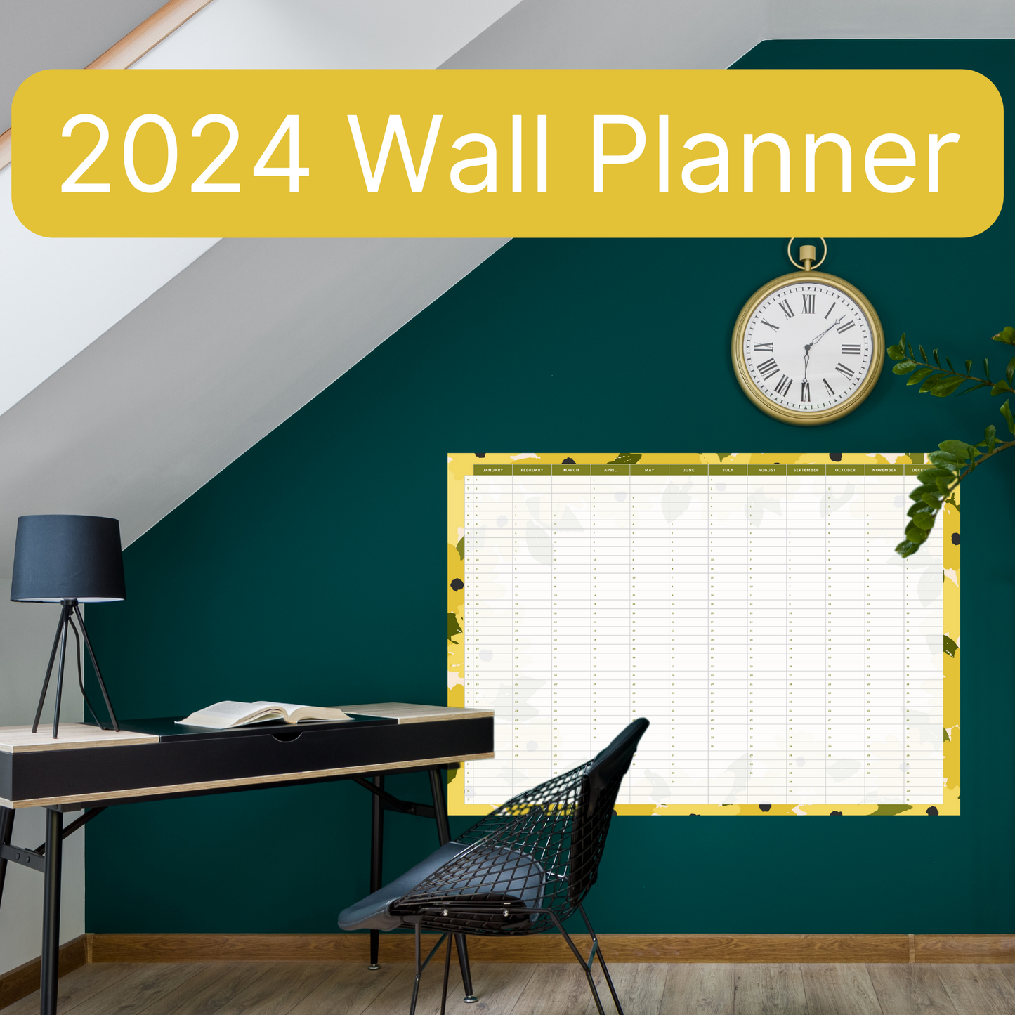 Brighten Your Day | 2024 Paper Wall Planner