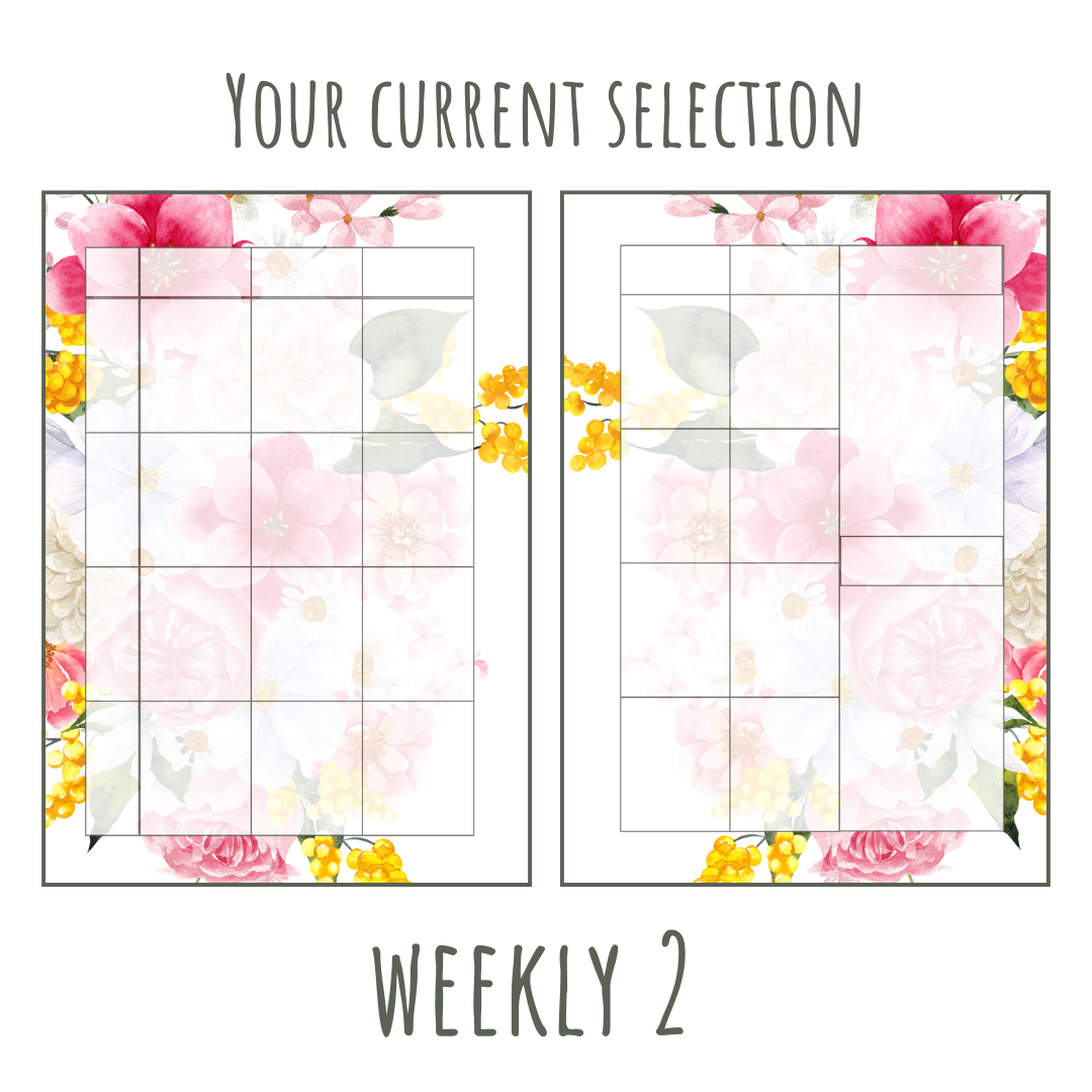 Pretty Floral A5 120gsm Planner Insert | Weekly Spread