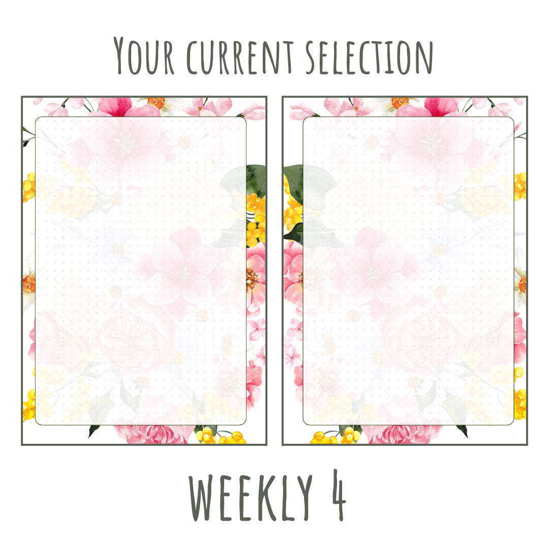 Pretty Floral A5 120gsm Planner Insert | Weekly Spread