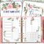 Undated Printable Bullet Journal Template | Planner PDF Calendar Bundle - "Garden Florals" Planner Bujo Pages for Loose-Leaf A5 Binders