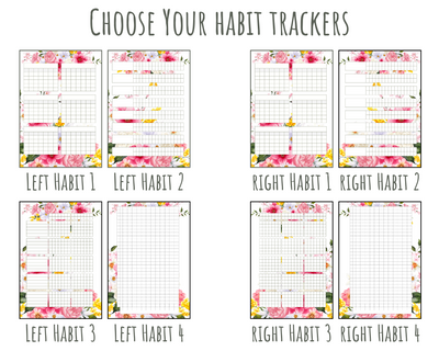 Pretty Floral A5 120gsm Planner Insert | Habit Tracker