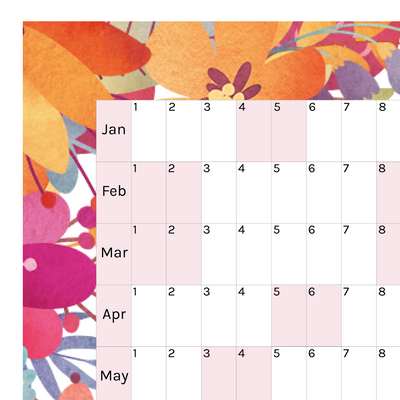 Horizontal 2025 Paper Wall Planner | Autumn Harvest