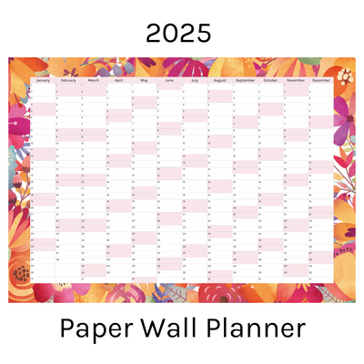 2025 Paper Vertical Wall Planner | Autumn Harvest