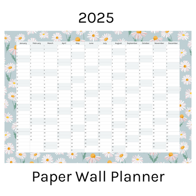 Vertical 2025 Paper Wall Planner | Daisy Lane