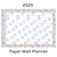 Horizontal 2025 Paper Wall Planner | Floral Flutter