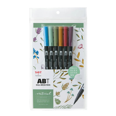 Tombow ABT Brush Marker Pen 6-Pack | Natural Colours