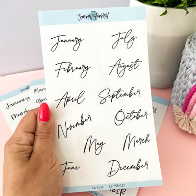 Monthly Planner Stickers | La Luxe