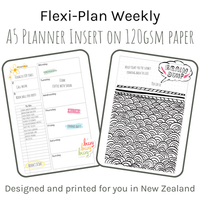 Loose Leaf A5 Planner Inserts 120gsm | Flexi-Plan Weekly