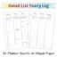 Loose Leaf A5 Planner Inserts 120gsm | 2026 Dated List Yearly Log