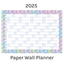 Horizontal 2025 Paper Wall Planner | Mermaid Tail