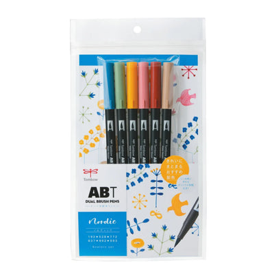 Tombow ABT Brush Marker Pen 6-Pack | Nordic Colours