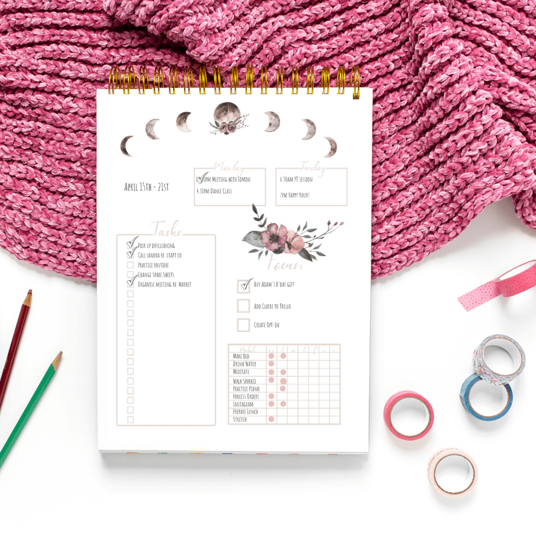 Stay Wild Download Bullet Journal PDF printable for planner, calendar - A4 and A5 mock up