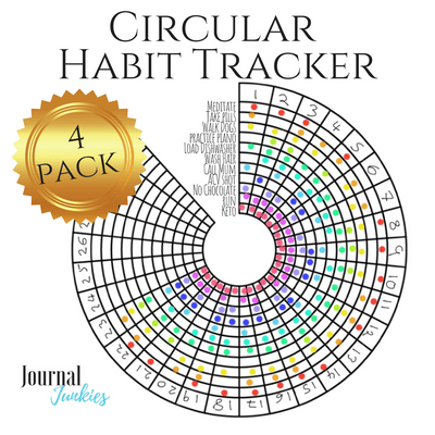 Circular habit tracker 4 pack pdf download cover image