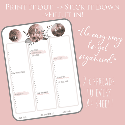 Stay Wild Download Bullet Journal PDF printable for planner, calendar - A4 and A5 future log