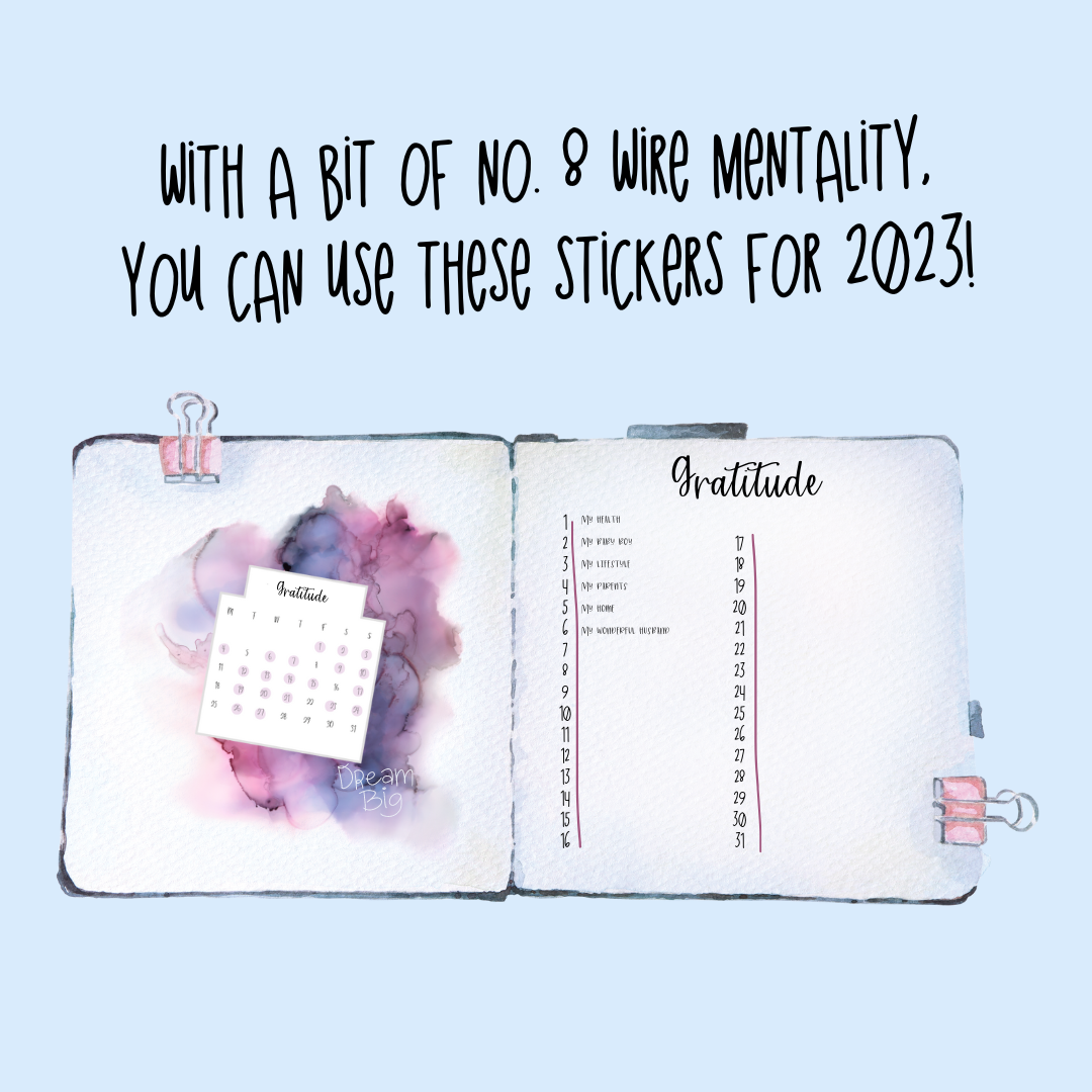 SECONDS 2022 Planner Stickers Pack | Monthly Habit Trackers