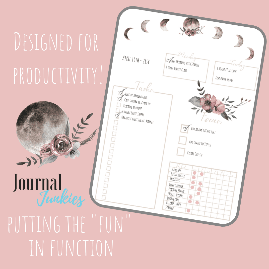 Stay Wild Download Bullet Journal PDF printable for planner, calendar - A4 and A5 weekly planner