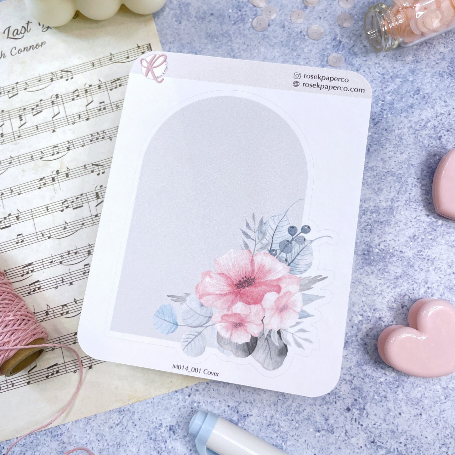 Rose K Paper Co Decorative Stickers AVALYN Collection | Floral Arches