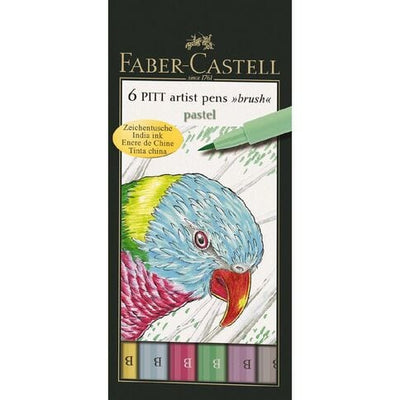Faber-Castell Pitt Artist Brush Pens 6 Pack Pastel