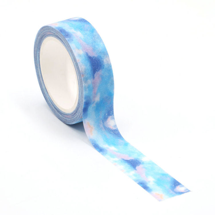 Journal Junkies NZ Medium Washi Tape Buy Dream Blue Frosted Flash JJ-W-130