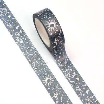 Journal Junkies NZ Medium Washi Tape Buy Holographic stary Sky JJ-W-158