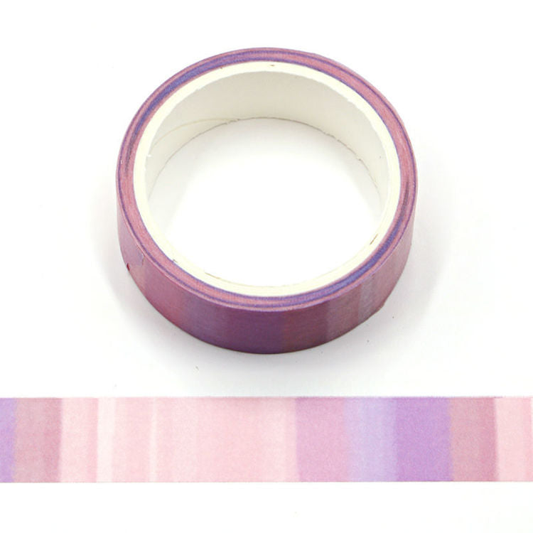 Journal Junkies NZ Medium Washi Tape Buy Pink Watercolour Stripe JJ-W-137