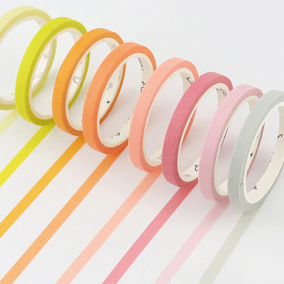 Thin solid colour plain washi tape for bullet journal borders nz buy