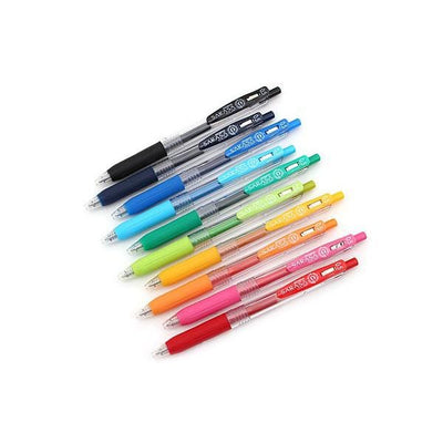 Zebra Sarasa Clip Best Gel Pens 0.5mm 10 Colour buy New Zealand Flatlay
